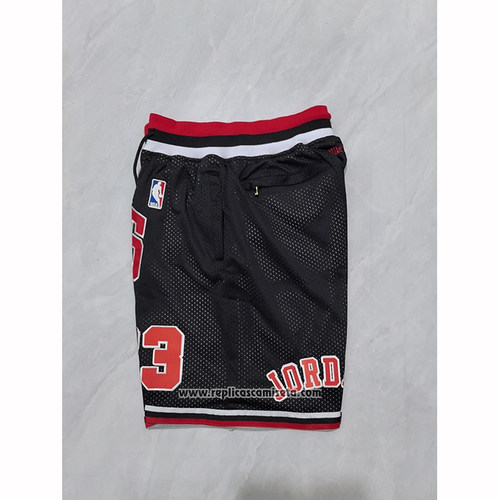 Pantalone Chicago Bulls Mitchell & Ness Just Don 1997-98 Negro